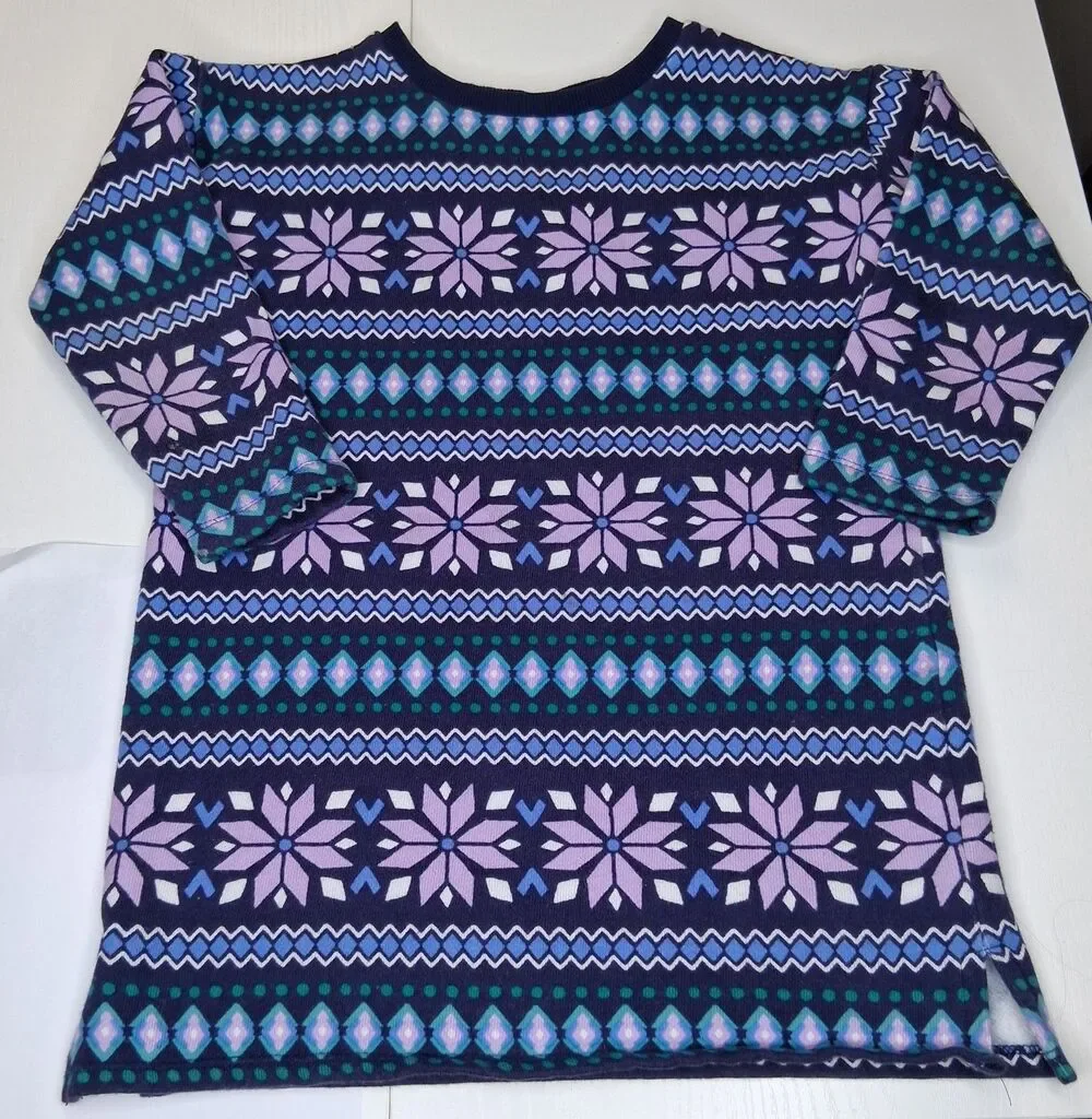 Gymboree Girl Dress Ice Dancer Fair Isle Shift Dress S (5-6)